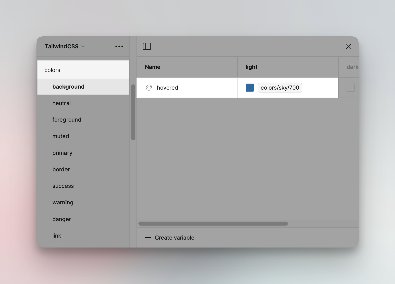 Actual structure in Figma